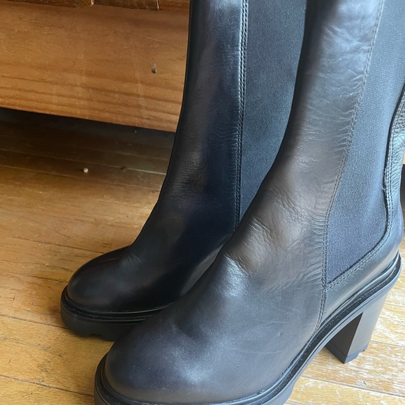 Annabella Black Ankle Boots - Picture 2 of 4